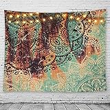 GeeRic Wandteppich Mandala wandtuch Wandbehang Indien Bohemian Picknick Tagesdecke Sandtuch Tapisserie Yoga psychedelisch Deko Tuch Tapestry groß Tischdecke 150 x 230cm