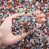 XIANNVXI Kristalle Chakra Chips Set Trommelsteine Mini Edelsteine Heilsteine Kristall Steine Vase Füller Terrarium Sand (100G)