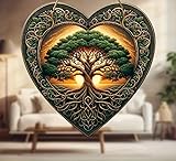 Generisch Herz Lebensbaum Holz Schild Wand-Deko Wikinger Wandbild wall
