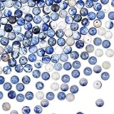 OLYCRAFT Über 178~189 Stück Natürliche Sodalith Perlen 6mm Natur Blaue Sodalith Perlen Runde Lose Edelsteinperlen Energiestein für Ohrringe Armbänder Halsketten Schmuckherstellung