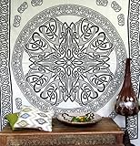 GURU SHOP Wandbehang, Wandtuch, Mandala, Tagesdecke Keltisch - Design 5, Baumwolle, 220x200x0 cm