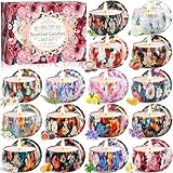 BBLTIFF Duftkerzen Geschenkset, 16 Stück Scented Candle, Duftkerzen Set für Frauen, Natürliches Sojawachs Kerze, Kerzen Geschenk für Weihnachten, Geburtstag, Valentinstag, Halloween (16 Düfte)
