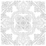 Honsell 12109 - Keilrahmen mit Mandala Motiv, Format 30 x 30 cm, Vorgedrucktes Motiv zum Ausmalen mit Acryl-, Aquarell- und Ölfarben und Filz- und Farbstifte, Weiß