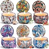 NCKIHRKK Duftkerze Geschenke für Frauen, 6 Pack Natürliches Sojawachs Duftkerzen Geschenkset, Geschenkideen Duftkerzen Set Geburtstagsgeschenk für Frauen für Yoga, Bad, Entspannung