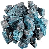 Nupuyai 460g Rohsteine Edelsteine Blauer Apatit Steine Heilsteine Dekosteine Natursteine für Reiki Heilung Dekoration