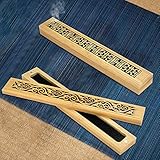 BUENTYA 2 Stücke Räucherstäbchenhalter Holz Incense Stick Holder Wood Weihrauchhalter Bambus Räucherturm Räucherstäbchenhalter Box Duftstäbchen Halter Räucherkegel für Meditation(23,5 * 3,5 * 2,3 cm)