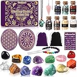 MWZEAUL Kristalle Heilsteine Set, Chakra Steine & Kristalle Natürliche, Edelsteine Mineralien Steine Trommelsteine für Yoga, Meditation Entspannung, Energieheilung, Spirituelle Geschenke für Frauen