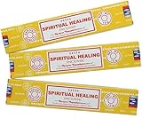 Booghe Satya Nag Champa Räucherstäbchen, spirituelle Heilung, 100 % natürlich, 3 Packungen, handgefertigte Räucherstäbchen, für Stressabbau, spirituelle Dekoration, Verschmieren und Meditation