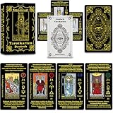 Smoostart Tarotkarten Deutsch Mit Bedeutungen, Holografische Tarotkarten Für Anfänger Mit Leitfaden, Schlüsselwörter, Element, Planet, Chakra, Ja Oder Nein, Musikalische Tonhöhe, Numerologie