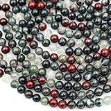 Afrikanische Blutsteinperlen für Schmuckherstellung, 4 mm, afrikanische Blutstein-Edelsteine, lose Steinperlen, ca. 180 Stück