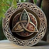 Generisch Wikinger Knoten Runen Holz Schild Wand-Deko Thor Hammer Wandbild wall