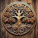 Generisch Lebensbaum G Holz Schild Wand-Deko Wikinger Wandbild wall
