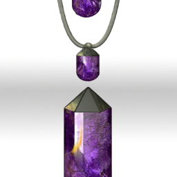 Edelsteinanhänger Amethyst Hämatitquarz