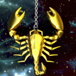 Goldenes Glück für Skorpion: Metall-Horoskop-Anhänger