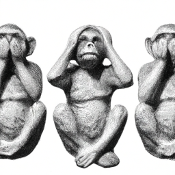 3 Affen-Statuen: Blind, taub, stumm – Was sagen sie aus?