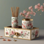 Räucherstäbchenbrenner und Aufbewahrungsbox Blumendekor: Harmonische Akzente für dein Zuhause