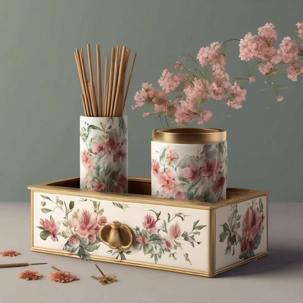 Räucherstäbchenbrenner und Aufbewahrungsbox Blumendekor: Harmonische Akzente für dein Zuhause