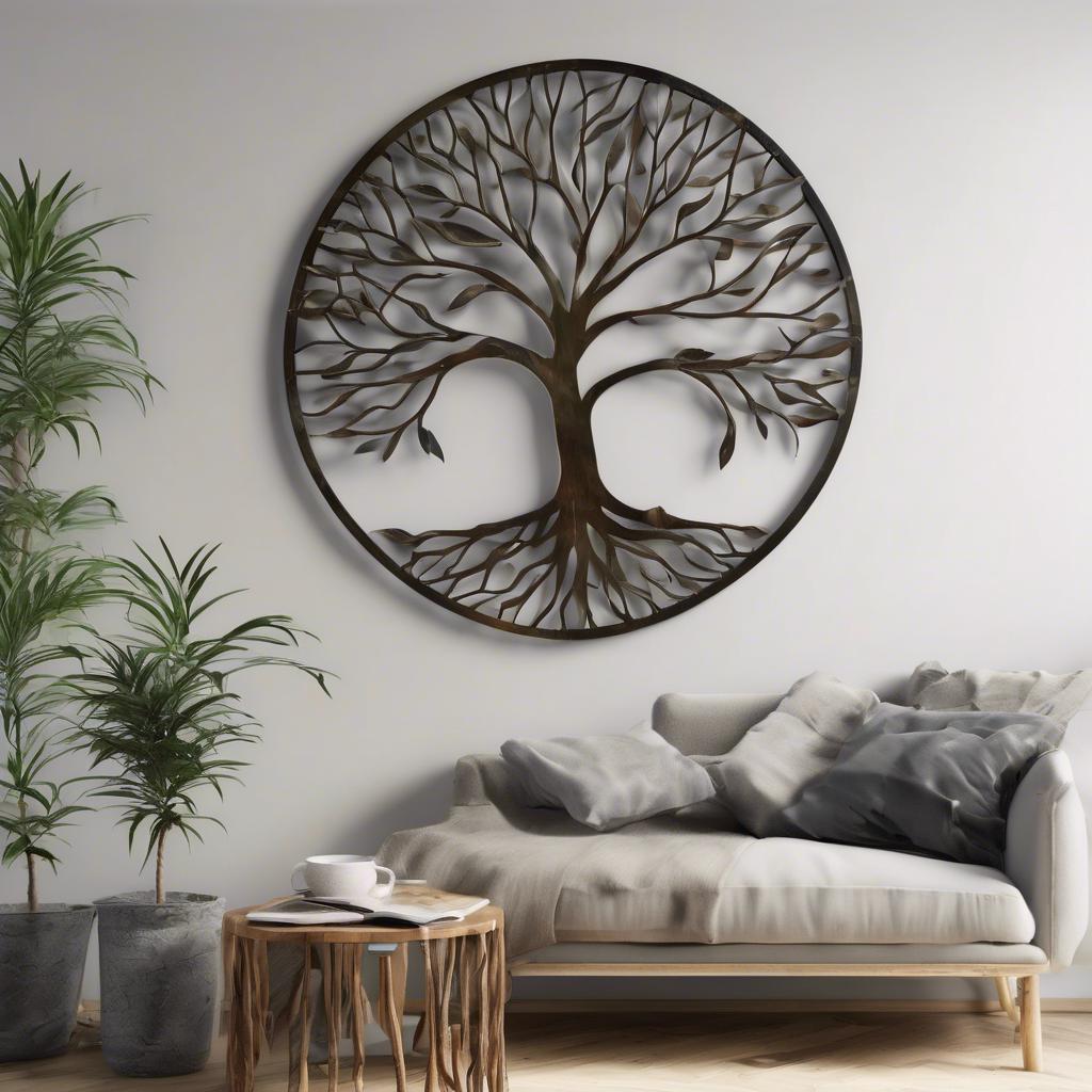 Finde deinen perfekten Blickfang: Die Metall-Wanddekoration Baum rund für ein stilvolles Zuhause