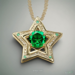 Entdecke den Zauber des Geburtsstein Anhänger Stern Mai Smaragd: Ein funkelndes Geschenk für besondere Momente