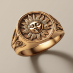 Entdecke den verstellbaren Ring Sonne Mond Siegel aus Kupfer und Gold - ein strahlendes Accessoire für dich! 2 Entdecke den verstellbaren Ring Sonne Mond Siegel aus Kupfer und Gold – ein strahlendes Accessoire für dich!