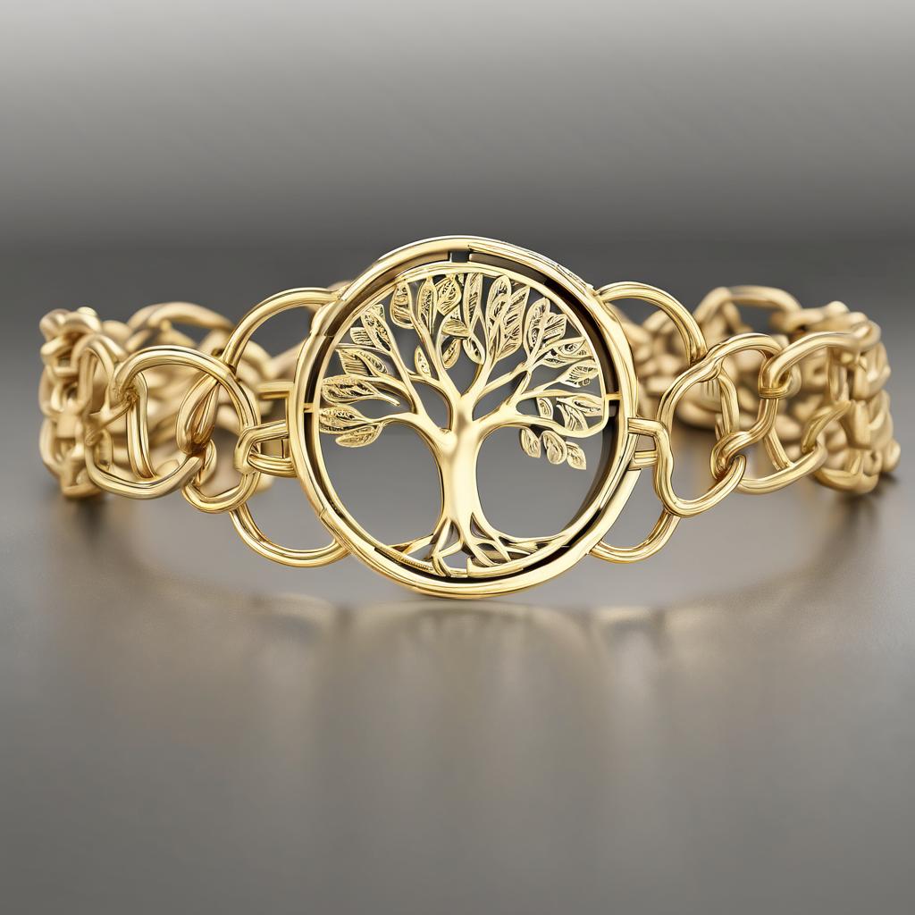 Entdecke das vielseitige Armband Baum des Lebens einstellbar goldfarben – Stilvoll und individuell für dich!