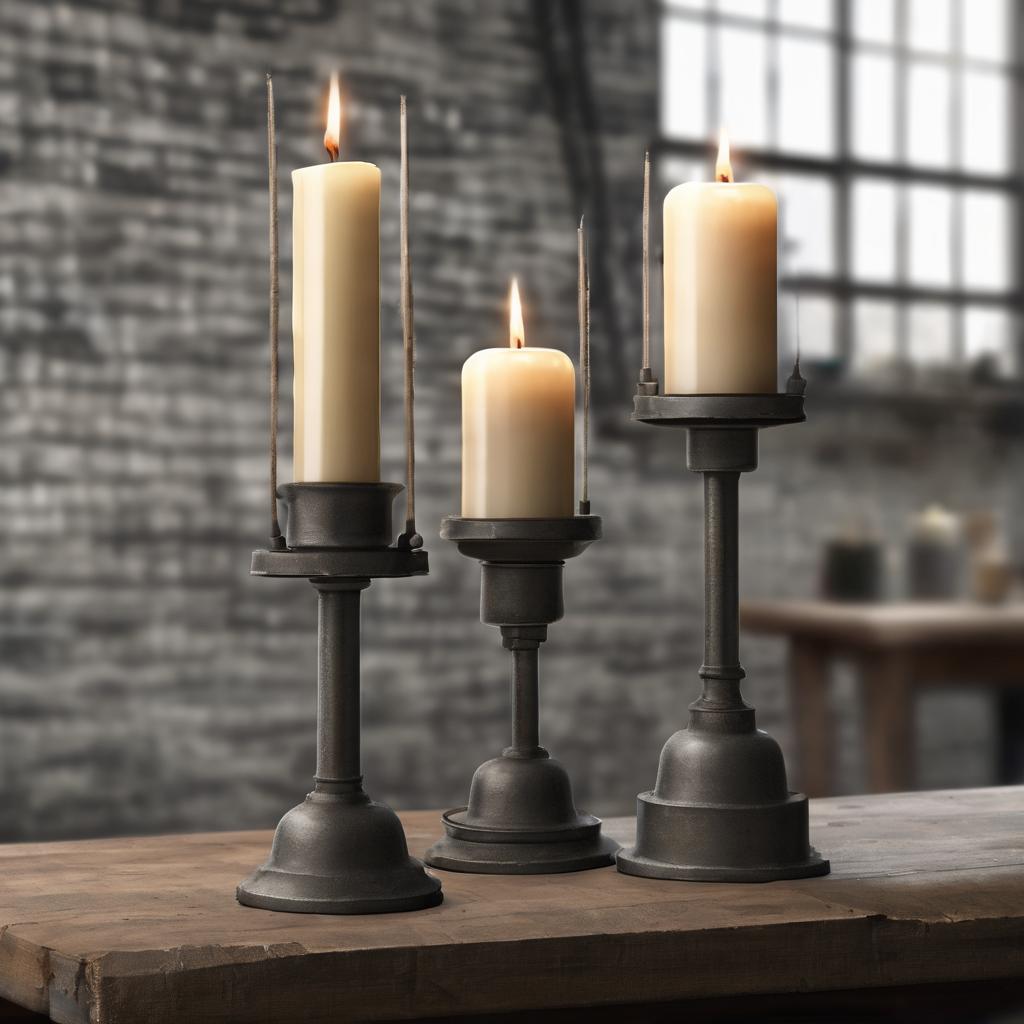 Kerzenhalter im Industrial-Look: Vervollständige dein Zuhause mit einem Hauch von Urbanität