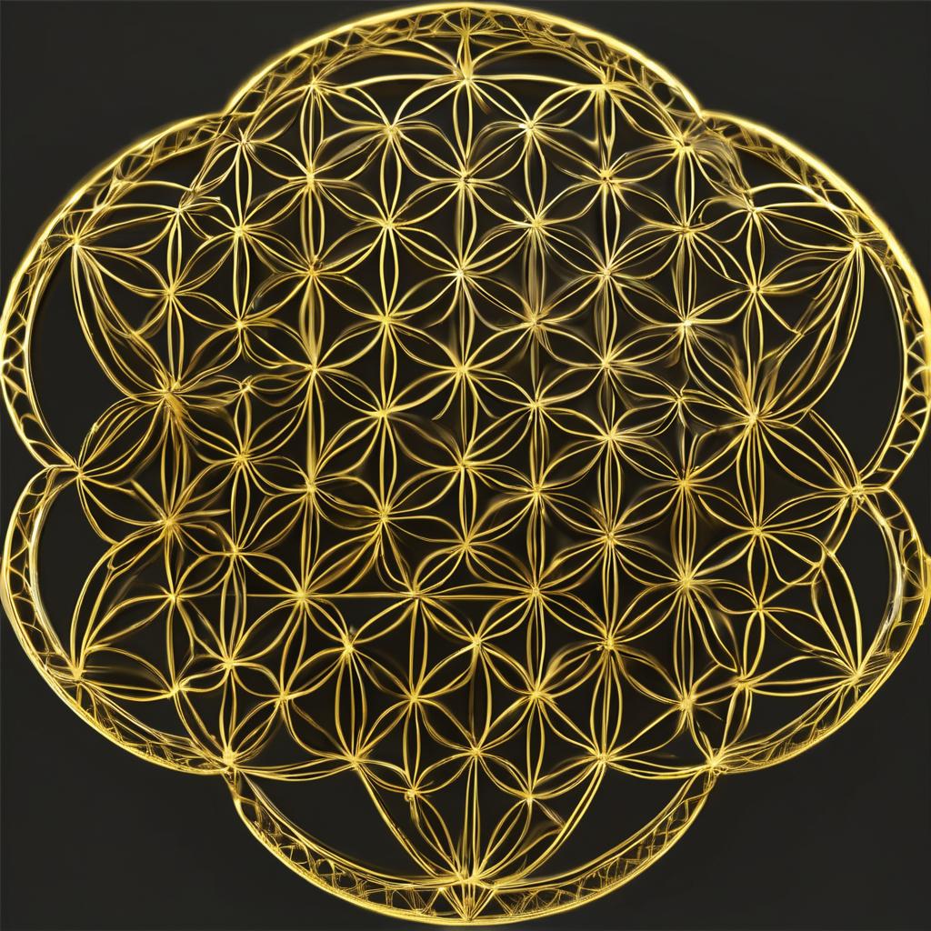 Entdecke die Magie der Blume des Lebens Gold: Ein Symbol für Harmonie und Energiefeld