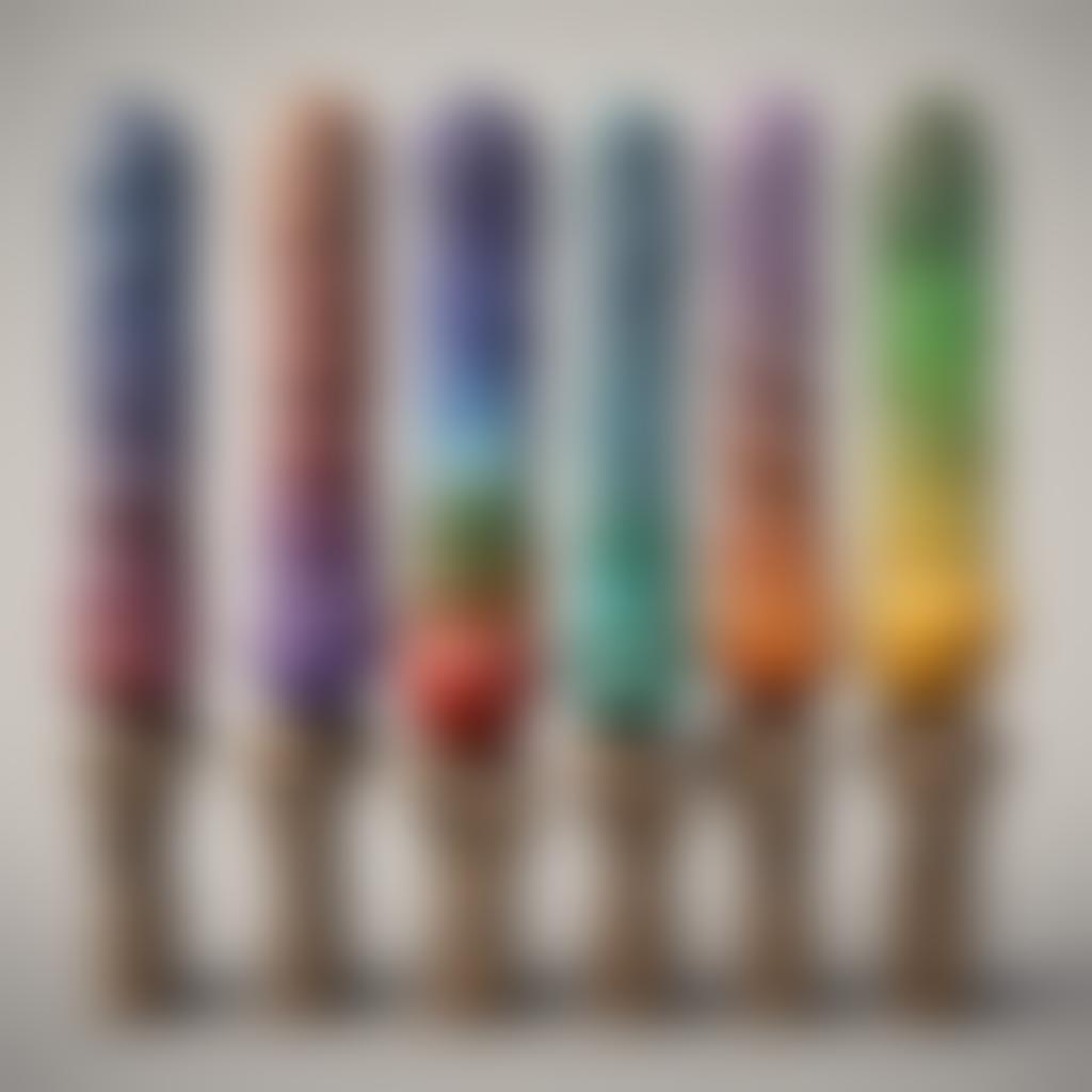 Entdecke die Kraft des Set mit 7 Steinstäben in den Chakra Farben für deine persönliche Spiritualität